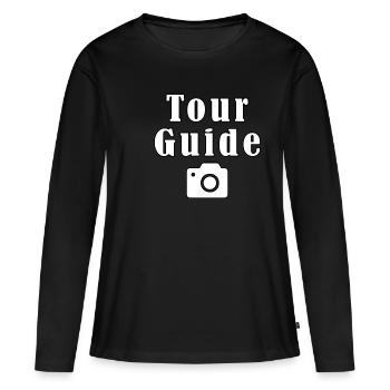 Tour Guide - Women's Premium Organic Long Sleeve Shirt - black - Front - Julia (174cm)