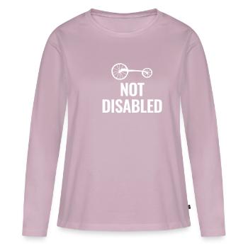 Not Hindered Enough Funny - Women's Premium Organic Long Sleeve Shirt - dusky pink - Front - Julia (174cm)