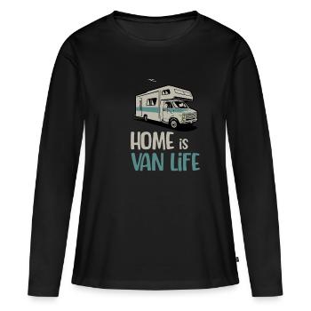 Home is Vanlife Traveling RV - Women's Premium Organic Long Sleeve Shirt - black - Front - Julia (174cm)