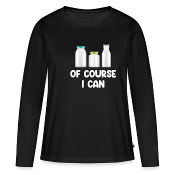 Bien sûr, je peux conserver la saison des conserves - T-shirt manches longues Premium bio Femme - noir - Devant - Julia (174cm)