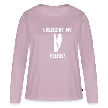 Schauen Sie Sich Meine - Frauen Premium Bio Langarmshirt - Altrosa - Vorne - Julia (174cm)