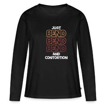 Il suffit de plier et de tordre - T-shirt manches longues Premium bio Femme - noir - Devant - Julia (174cm)