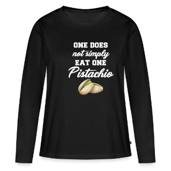 On ne se contente pas de manger - T-shirt manches longues Premium bio Femme - noir - Devant - Julia (174cm)