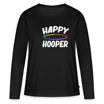 Happy Hooper Hooping Jugglers Gymnastic Baton - Frauen Premium Bio Langarmshirt - Schwarz - Vorne - Julia (174cm)