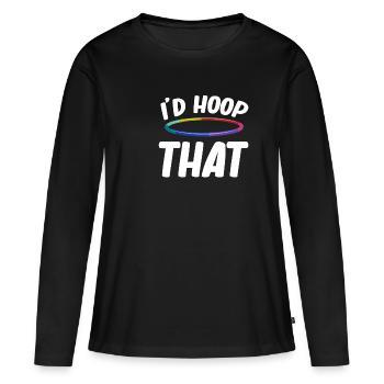 J'aimerais ces drôles de jongleurs de pneus - T-shirt manches longues Premium bio Femme - noir - Devant - Julia (174cm)