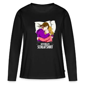 Offizielles Schlafshirt Lesbisch Frauen - Frauen Premium Bio Langarmshirt - Schwarz - Vorne - Julia (174cm)