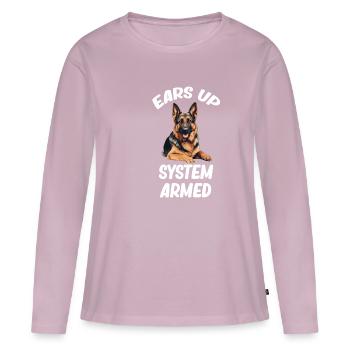 Ohren Nach Oben System Bewaffneter Polizei - Frauen Premium Bio Langarmshirt - Altrosa - Vorne - Julia (174cm)