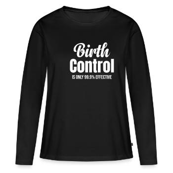 Ne rendons pas un bébé drôle. - T-shirt manches longues Premium bio Femme - noir - Devant - Julia (174cm)