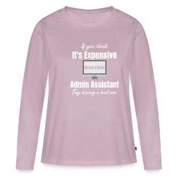 Si vous pensez qu’il est coûteux d’obtenir un bon - T-shirt manches longues Premium bio Femme - rose poudré - Devant - Julia (174cm)