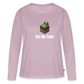 Not my fault, funny seismologist, - Women's Premium Organic Long Sleeve Shirt - dusky pink - Front - Julia (174cm)
