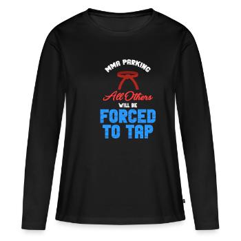 MMA-Park tout le monde est obligé de - T-shirt manches longues Premium bio Femme - noir - Devant - Julia (174cm)