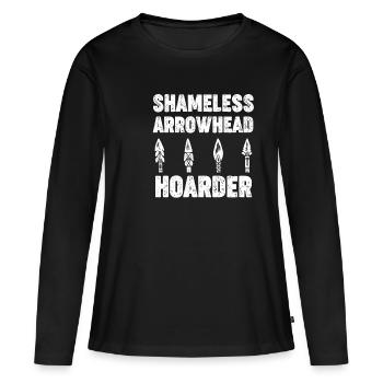 Hamster à tête de flèche sans vergogne, le - T-shirt manches longues Premium bio Femme - noir - Devant - Julia (174cm)
