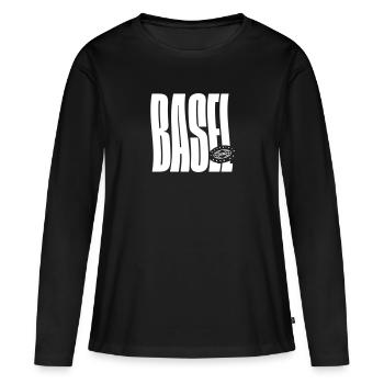 Bâle - T-shirt manches longues Premium bio Femme - noir - Devant - Julia (174cm)