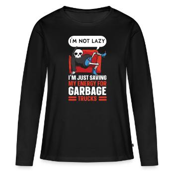 Garbage Truck Trash Collector Recycling Abfälle - Frauen Premium Bio Langarmshirt - Schwarz - Vorne - Julia (174cm)