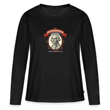 Attachez votre ceinture ou faites-vous applaudir George - T-shirt manches longues Premium bio Femme - noir - Devant - Julia (174cm)