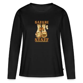 Safari Staff Zoo Keeper Thème - T-shirt manches longues Premium bio Femme - noir - Devant - Julia (174cm)