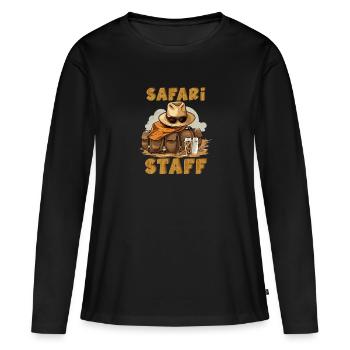 Safari Staff Zoo Keeper Thème - T-shirt manches longues Premium bio Femme - noir - Devant - Julia (174cm)