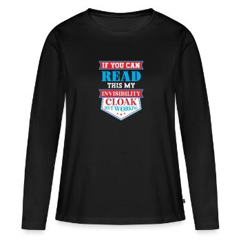 Mon manteau invisible ne fonctionne pas - T-shirt manches longues Premium bio Femme - noir - Devant - Julia (174cm)