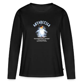 Antarctique - Le continent international - T-shirt manches longues Premium bio Femme - noir - Devant - Julia (174cm)