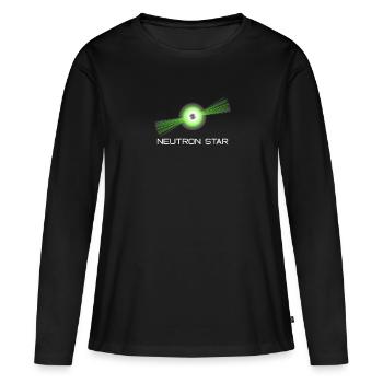 Univers scientifique des étoiles à neutrons - T-shirt manches longues Premium bio Femme - noir - Devant - Julia (174cm)
