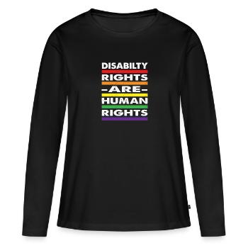 Disability Rights Are Human Rights - - Women's Premium Organic Long Sleeve Shirt - black - Front - Julia (174cm)