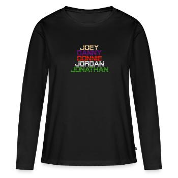 Joey Danny Donnie Jordan Jonathan - Retro Names - Women's Premium Organic Long Sleeve Shirt - black - Front - Julia (174cm)