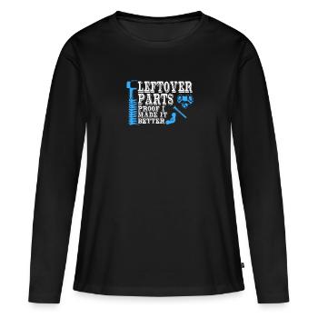 Pièces restantes preuve que je l’ai amélioré Vis - T-shirt manches longues Premium bio Femme - noir - Devant - Julia (174cm)