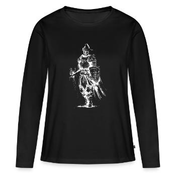 Armure de Chevalier Squelette - T-shirt manches longues Premium bio Femme - noir - Devant - Julia (174cm)