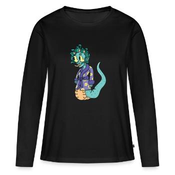 Monster - Frauen Premium Bio Langarmshirt - Schwarz - Vorne - Julia (174cm)
