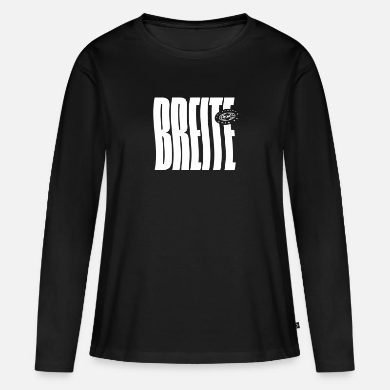 Breite Basel - Frauen Premium Bio Langarmshirt - Schwarz