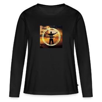 Du bist wundervoll, vergiss das nie! - Frauen Premium Bio Langarmshirt - Schwarz - Vorne - Julia (174cm)