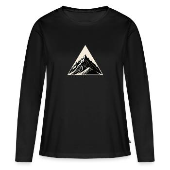 Bergsteigen, Bergsteigen, Bergsteigen - Frauen Premium Bio Langarmshirt - Schwarz - Vorne - Julia (174cm)