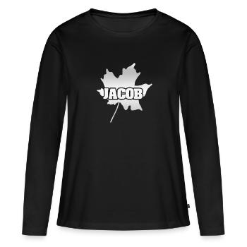 Automne Jacob - T-shirt manches longues Premium bio Femme - noir - Devant - Julia (174cm)