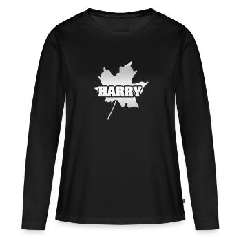 Automne Harry - T-shirt manches longues Premium bio Femme - noir - Devant - Julia (174cm)