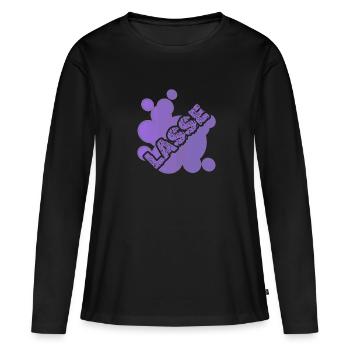 Lasse - Frauen Premium Bio Langarmshirt - Schwarz - Vorne - Julia (174cm)