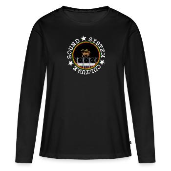 Soundsystem Culture - T-shirt manches longues Premium bio Femme - noir - Devant - Julia (174cm)