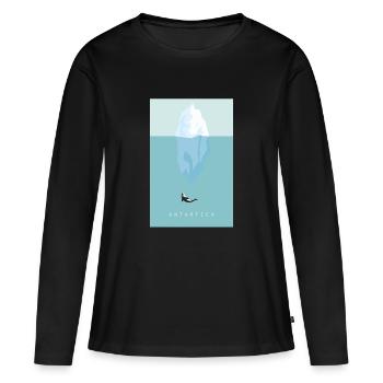 Antarctique - T-shirt manches longues Premium bio Femme - noir - Devant - Julia (174cm)