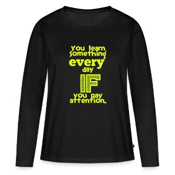 Abschlussfeier 2024 Abiturfeier - Frauen Premium Bio Langarmshirt - Schwarz - Vorne - Julia (174cm)