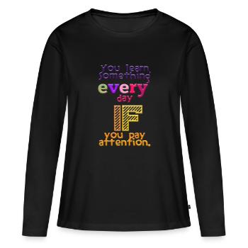 Abschlussfeier 2024 Abiturfeier - Frauen Premium Bio Langarmshirt - Schwarz - Vorne - Julia (174cm)
