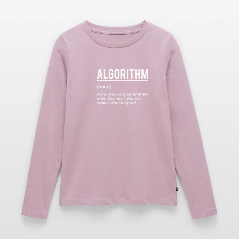 Définition d’algorithme Algorithm Gift T-shirt manches longues Premium bio Femme