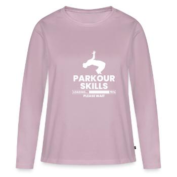 Parkour Skills Loading Shirt Gift - Women's Premium Organic Long Sleeve Shirt - dusky pink - Front - Julia (174cm)