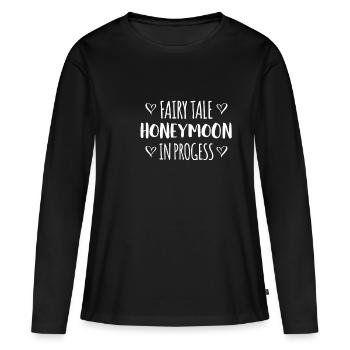 Lune de miel de conte de fées en cours - T-shirt manches longues Premium bio Femme - noir - Devant - Julia (174cm)