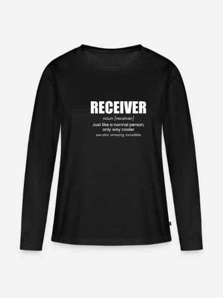Receiver Definition Shirt Football - Frauen Premium Bio Langarmshirt - Schwarz