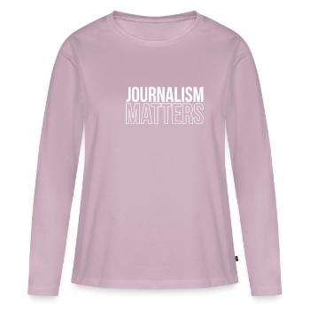 Journalism Matters Shirt Gift Journalist - Women's Premium Organic Long Sleeve Shirt - dusky pink - Front - Julia (174cm)