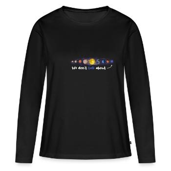 Pluto 1930-2006 Never Forget - Frauen Premium Bio Langarmshirt - Schwarz - Vorne - Julia (174cm)