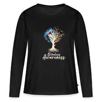Conscience de l’aveuglement - T-shirt manches longues Premium bio Femme - noir - Devant - Julia (174cm)