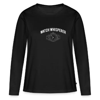Watch Whisperer Shirt Geschenk - Frauen Premium Bio Langarmshirt - Schwarz - Vorne - Julia (174cm)