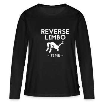 Reverse Limbo Time Shirt Geschenk - Frauen Premium Bio Langarmshirt - Schwarz - Vorne - Julia (174cm)