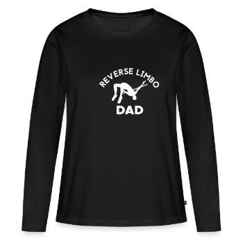 Reverse Limbo Dad Vatertag Vater Papa - Frauen Premium Bio Langarmshirt - Schwarz - Vorne - Julia (174cm)