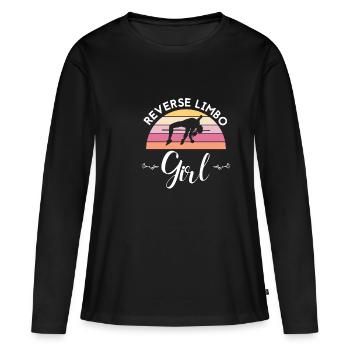 Reverse Limbo Girl Shirt Stabhochsprung - Frauen Premium Bio Langarmshirt - Schwarz - Vorne - Julia (174cm)